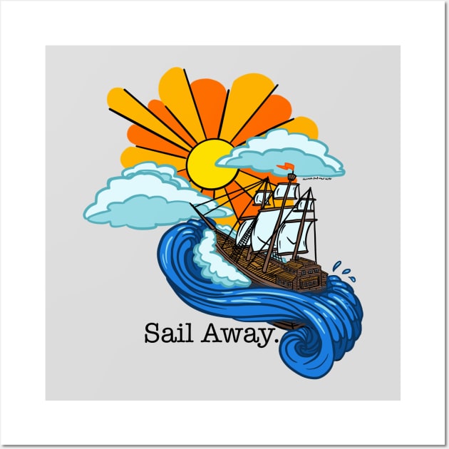 Sail Away Wall Art by HannahPalmerArt